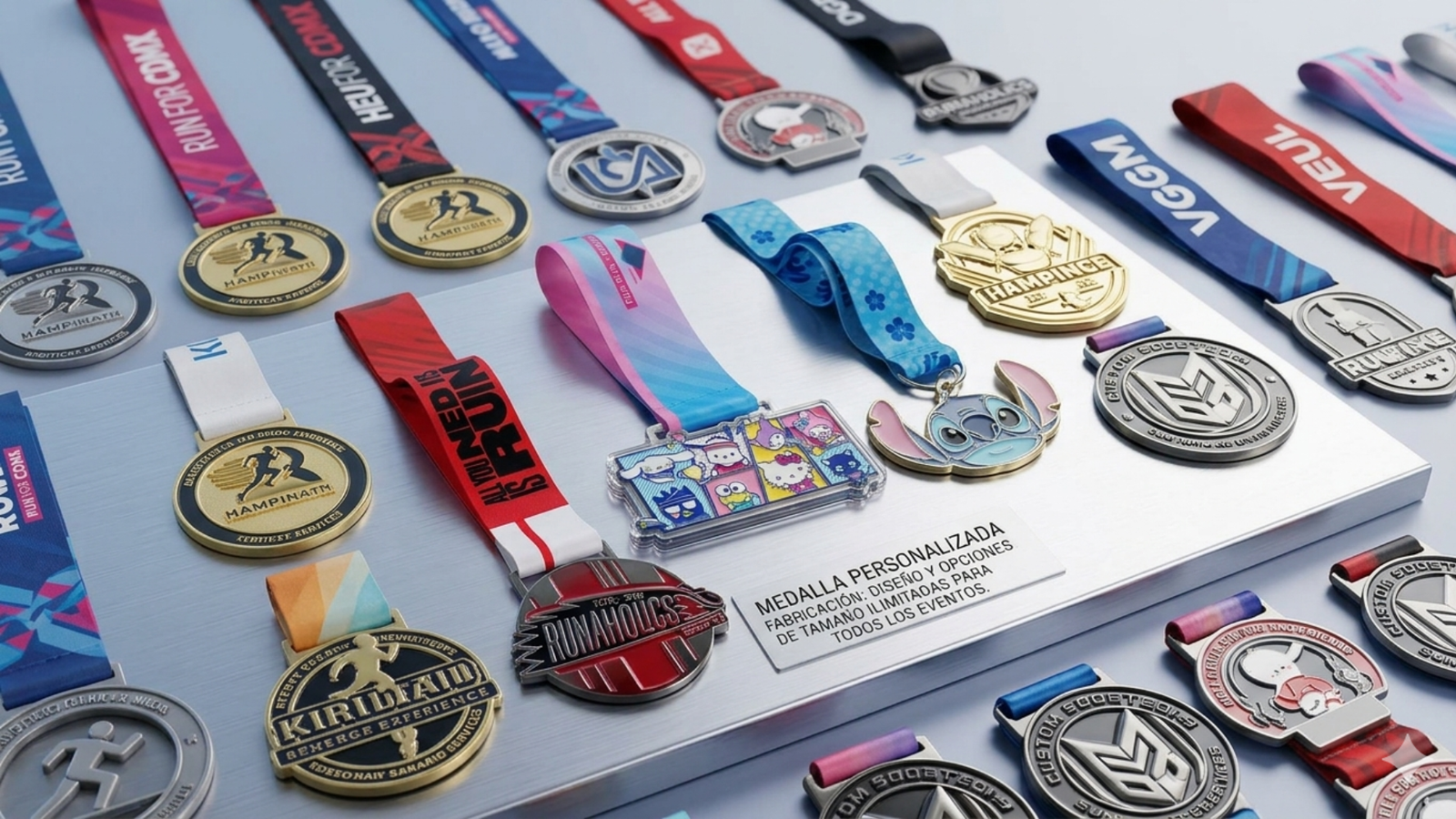 Mesa de medallas personalizadas
